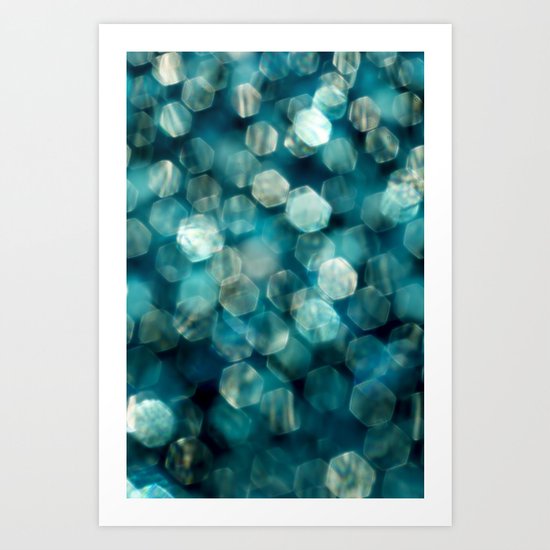 blue sparkles Art Print