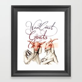 West Coast Goats Framed Art Print