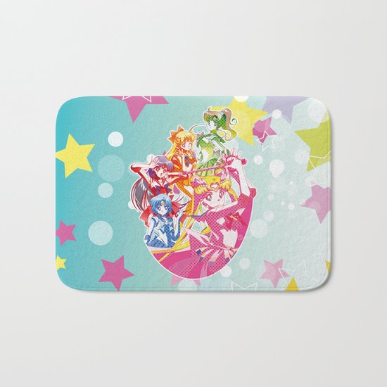 Sailor Moon Dots Team Bath Mat