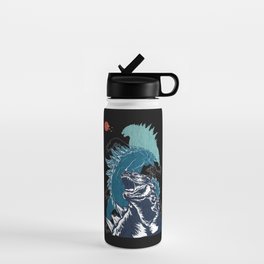 Godzilla retro sunset  Water Bottle