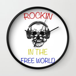 Rockin In The Free World Design Wall Clock