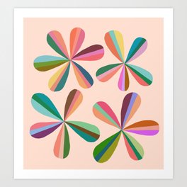 Abstraction_Blossom_Colorful_Day_Minimalism_001 Art Print