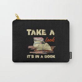 Take A Look It's A Book Retro Reading Bookworm Carry-All Pouch