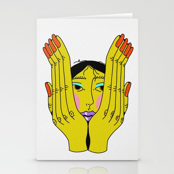 Hold Me green Stationery Cards