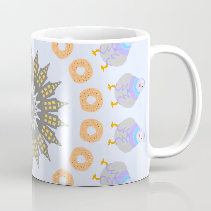 City Pigeon Mandala Design Coffee Mug