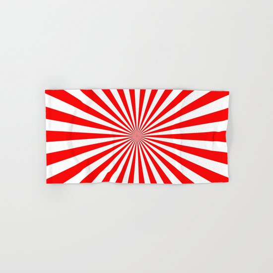 Starburst (Red/White) Hand & Bath Towel