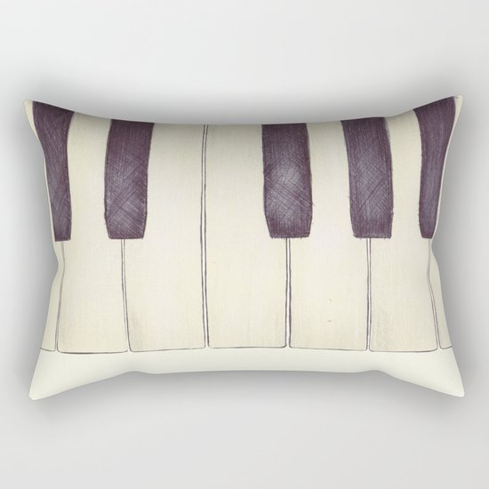 Ebony and Ivory Rectangular Pillow