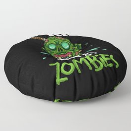 Scary Zombie Halloween Undead Monster Survival Floor Pillow