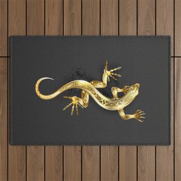 Golden Patterned Lizard ( Gold lizard ) Outdoor Rug
