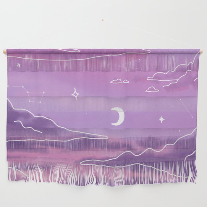 Purple Sunset View Wall Hanging
