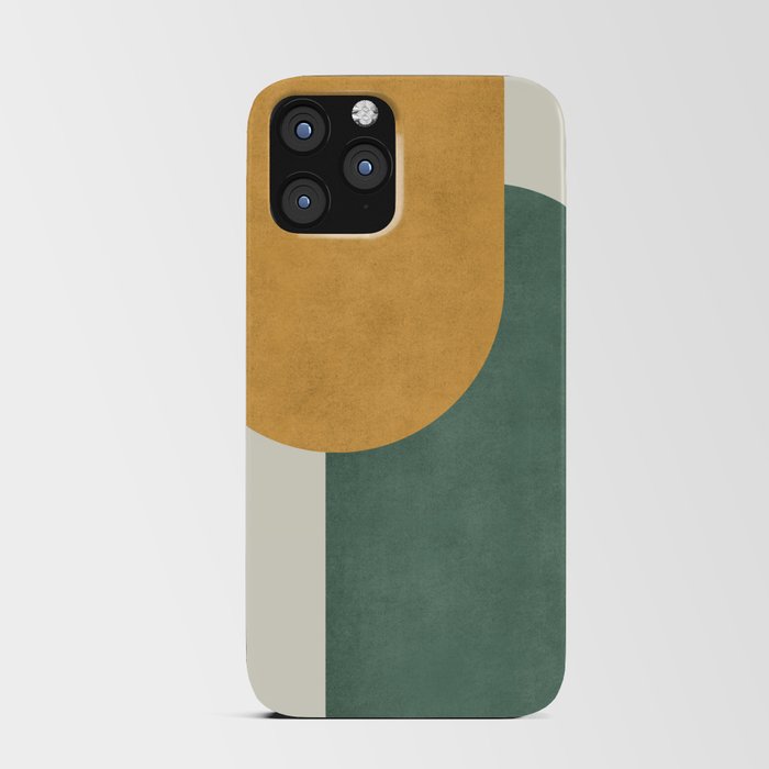 Halfmoon Colorblock 2 - Gold Green  iPhone Card Case