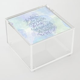 He Makes Me Lie Down In Green Pastures - Psalm 23:2~3a Acrylic Box