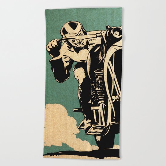 Motorcycle Race Beach Towel