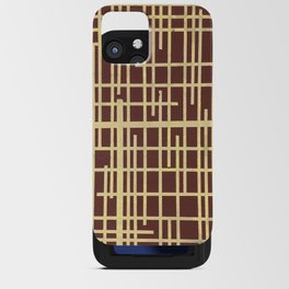 Lines Brown Tan iPhone Card Case