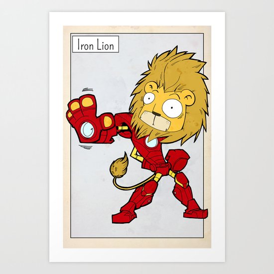 IRON LION - FAN ART AVENGER IRON MAN Art Print
