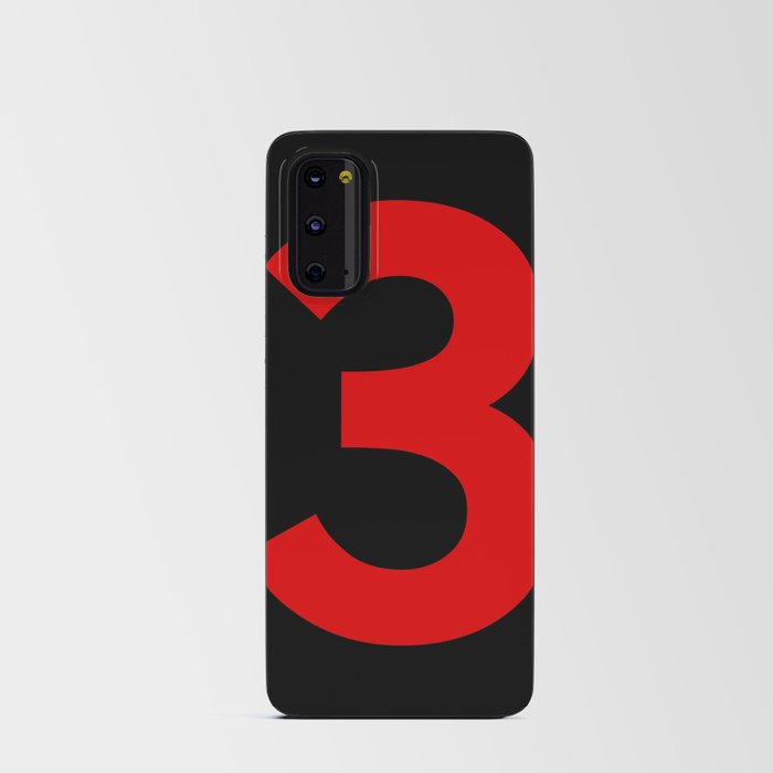 Number 3 (Red & Black) Android Card Case