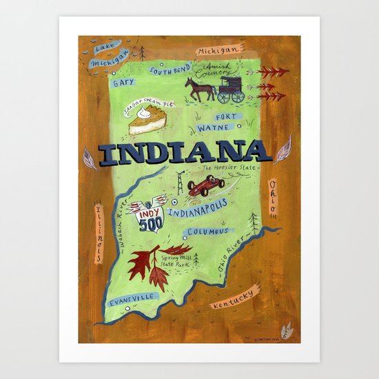 INDIANA Art Print