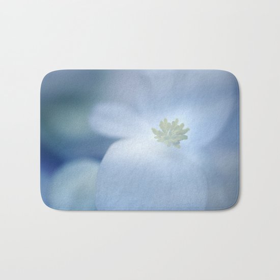 "Delicate white flower" Bath Mat