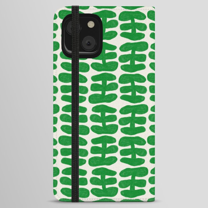 Scandinavian fern pattern 03 iPhone Wallet Case