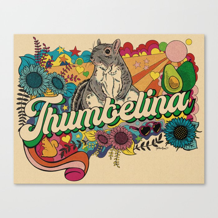 Little Thumbelina Girl: "Groovy Thumb" Canvas Print
