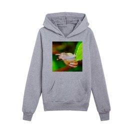 Holding On. Snail Macro Photograph Kids Pullover Hoodies