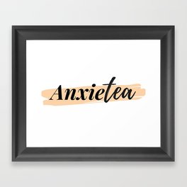 Spill the Anxietea Framed Art Print