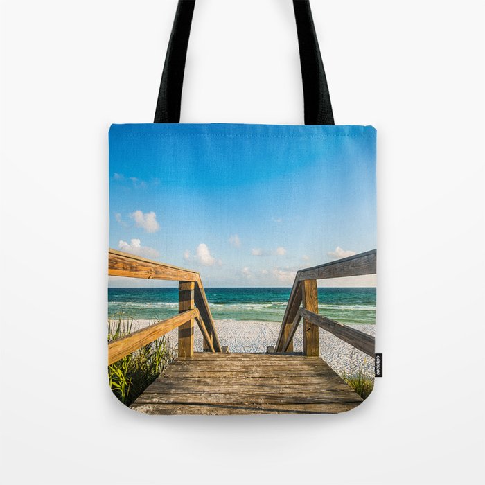 Head to the Beach - Boardwalk Leads to Summer Fun in Florida Tote Bag