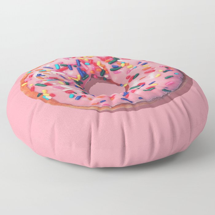 Pink Donut Floor Pillow