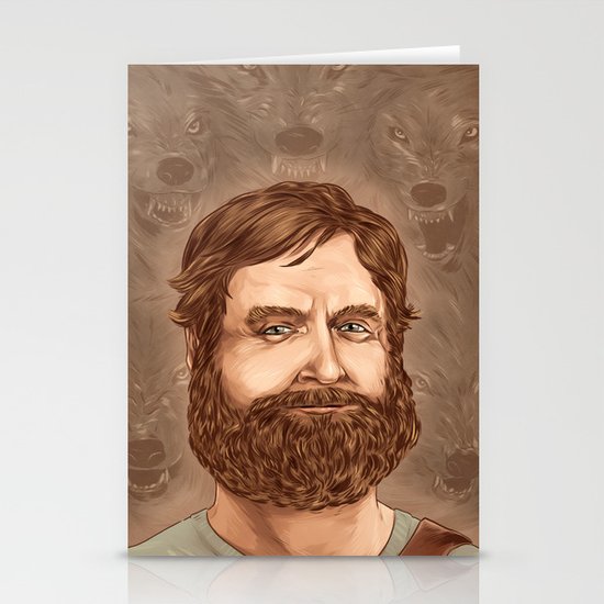 One man wolf pack Stationery Cards