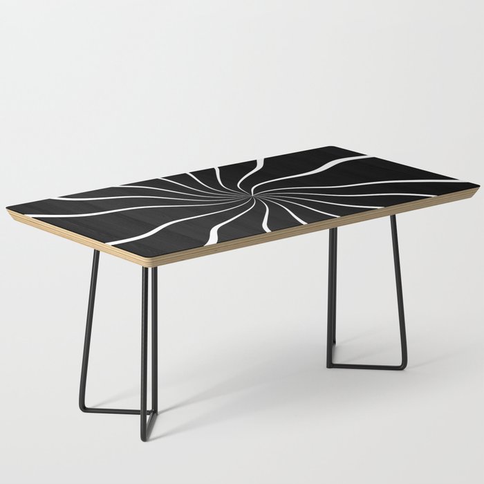 Wavy Rays (black/white) Coffee Table