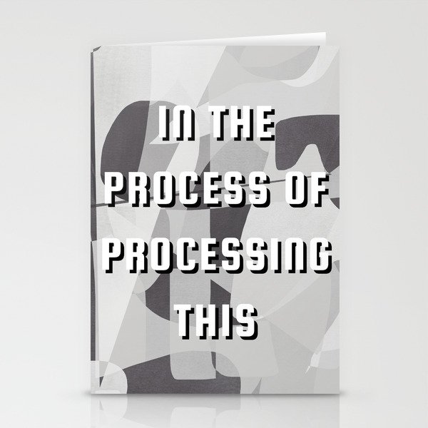 In the process typography Stationery Cards