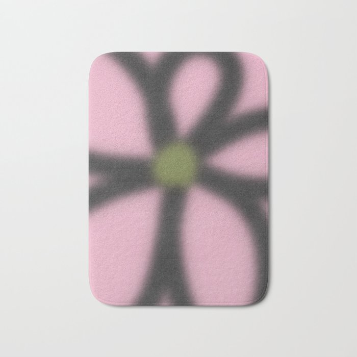 Blurred Retro Flower (Grainy Textured) Bath Mat