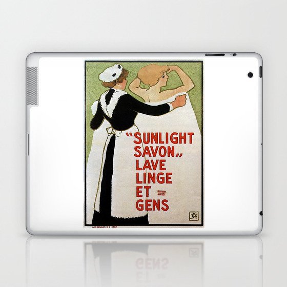 Sunlight Savon - Washing Soap - Vintage Soap Advertising Poster Laptop & iPad Skin