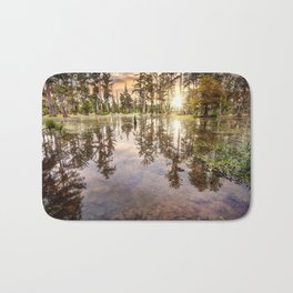 Swamp Shallows Bath Mat | Swamp, Photo, Water, Moss, Landscape, Southern, Mississippi, Wetland, Wet, Bayou 