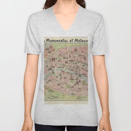Paris monumental et métropolitain. V Neck T Shirt