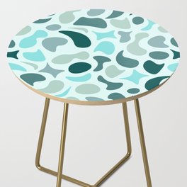 Colorful Ocean Pastel Cutouts Abstract Side Table