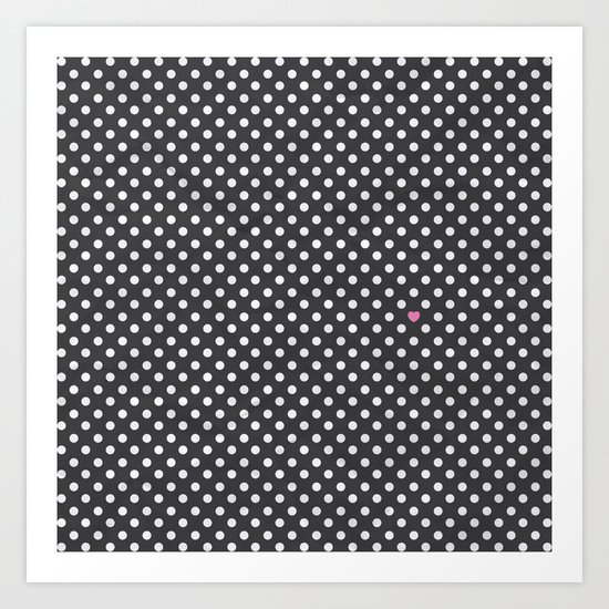 Polka Dots Walls Art Print