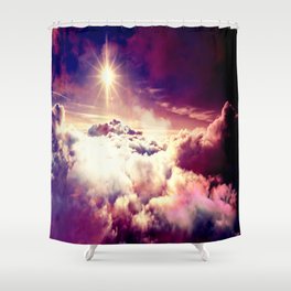 Mystic clouds. Mauve Shower Curtain