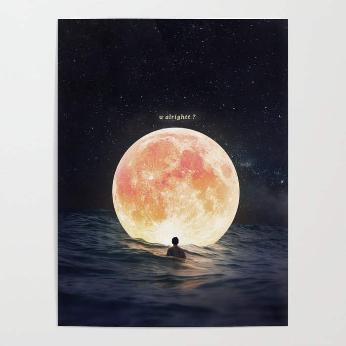 Floating Moon Poster