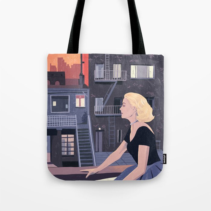 Rear window - Classic Movie - Lockdown style illustration print Tote Bag