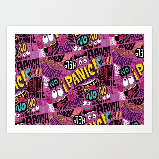 Panic Pattern Art Print