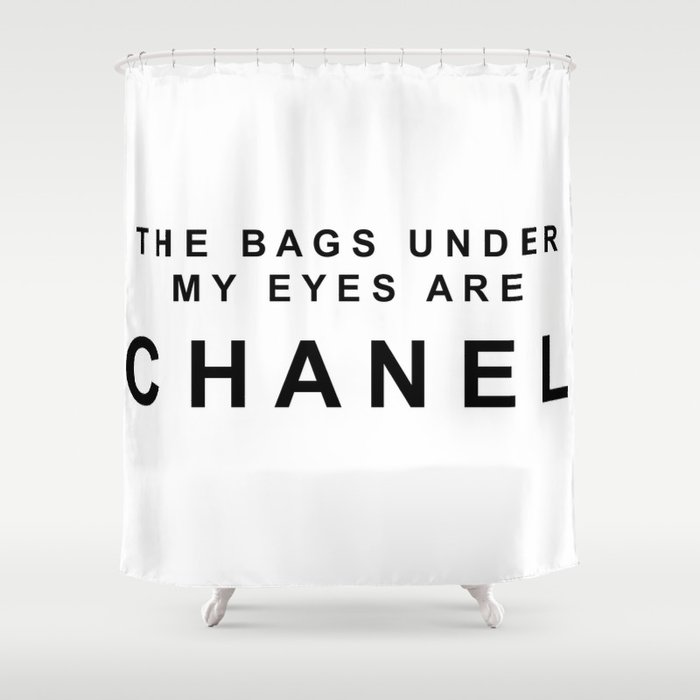Designer Eye Bags Shower Curtain By, Designer Shower Curtains Chanel