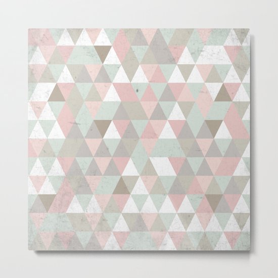 Shabby chic triangles Metal Print