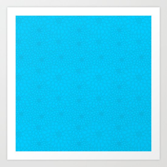 Flowers tone on tone. Art Print