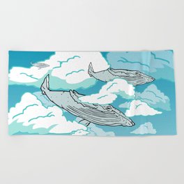 Weightless Whales Beach Towel