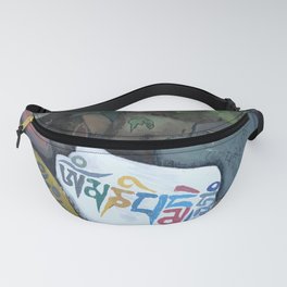 Om Mani Padme Hum on Stone painting Fanny Pack