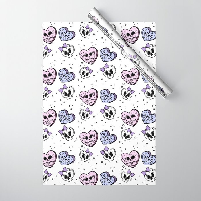 spooky gal white Wrapping Paper