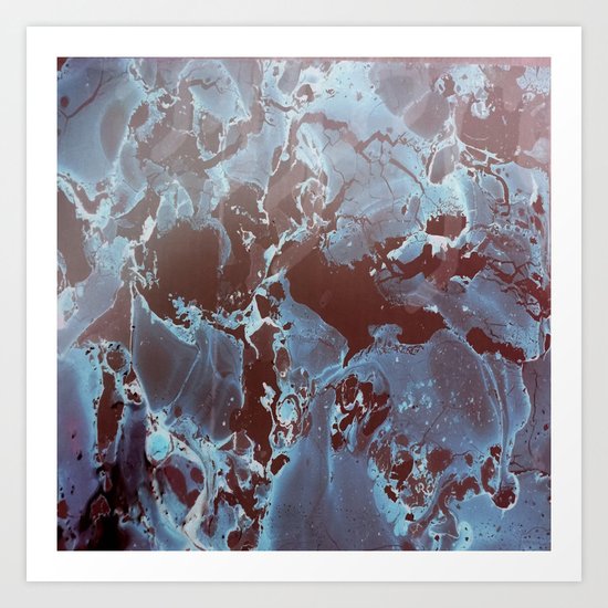 Shadows in Blue and Brown Art Print