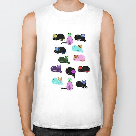 cats cats cats Biker Tank