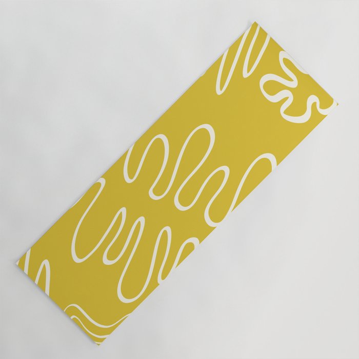 Abstract minimal line fern 6 Yoga Mat